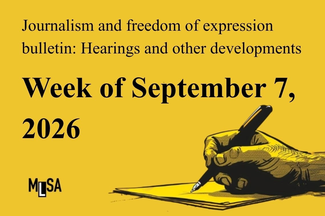 Sept. 7, 2026: Freedom of expression cases and other developments